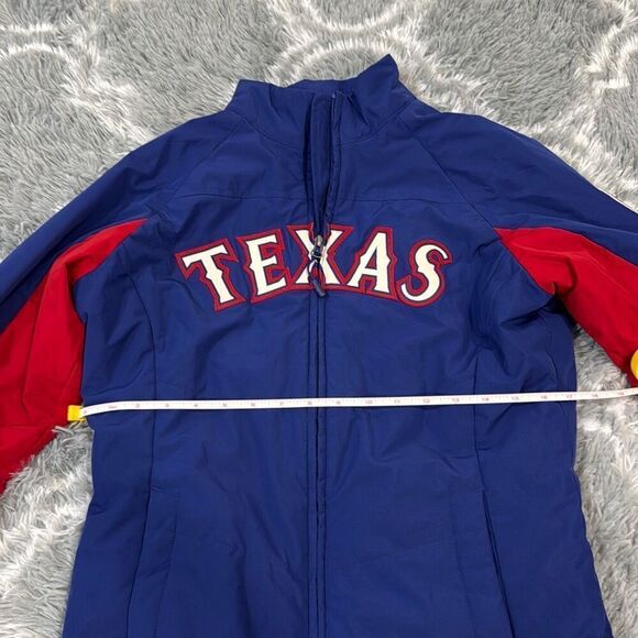 Texas Rangers MLB Jacket Women’s SZ S Authentic Majestic Full Zip Therma Base Bl - Picture 8 of 11